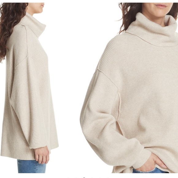 Free People Turtle Neck Tunic Sweater - Picture 3 of 3